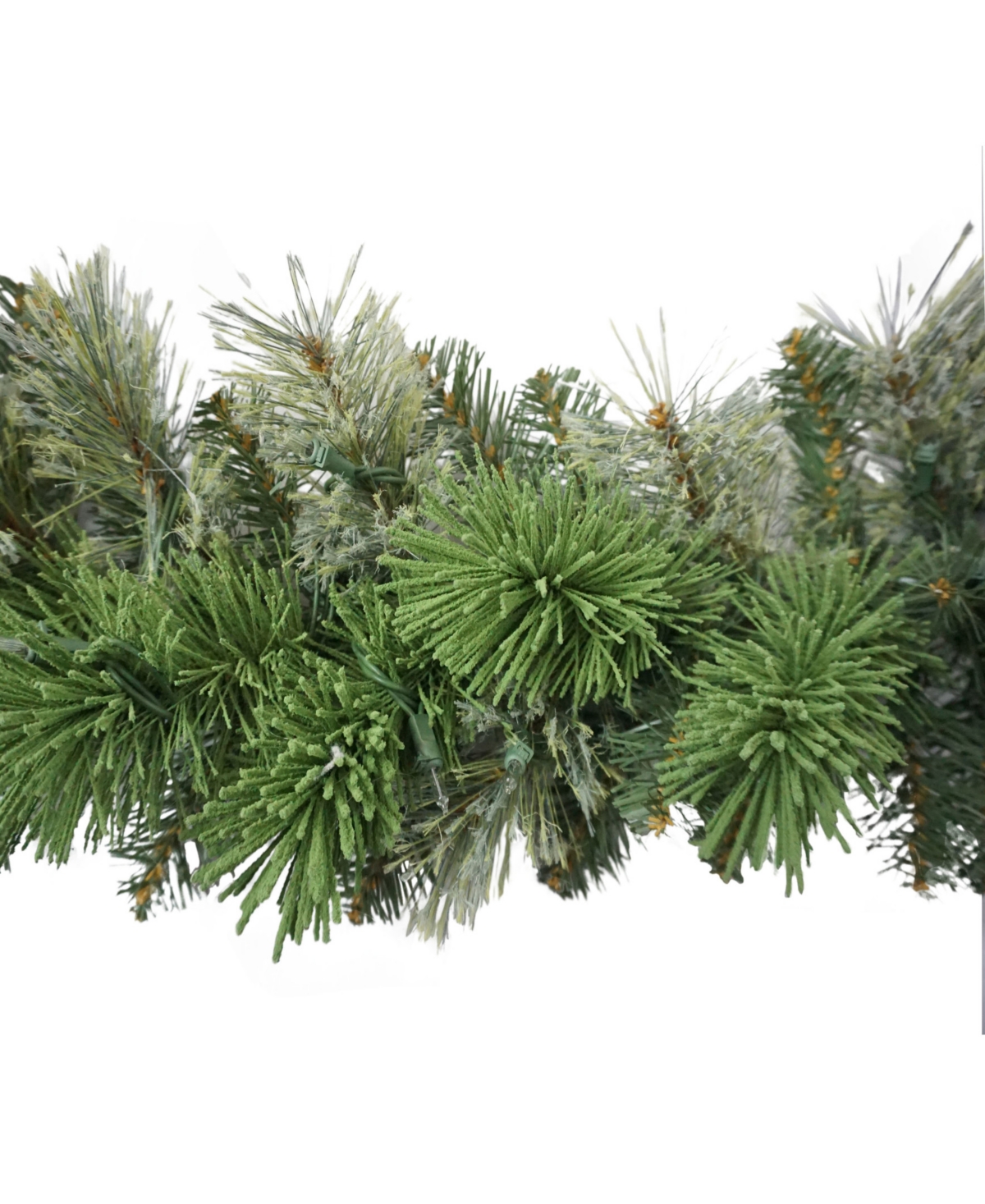 Puleo 9' Pre-lit Oklahoma Pine Artificial Garland In Green