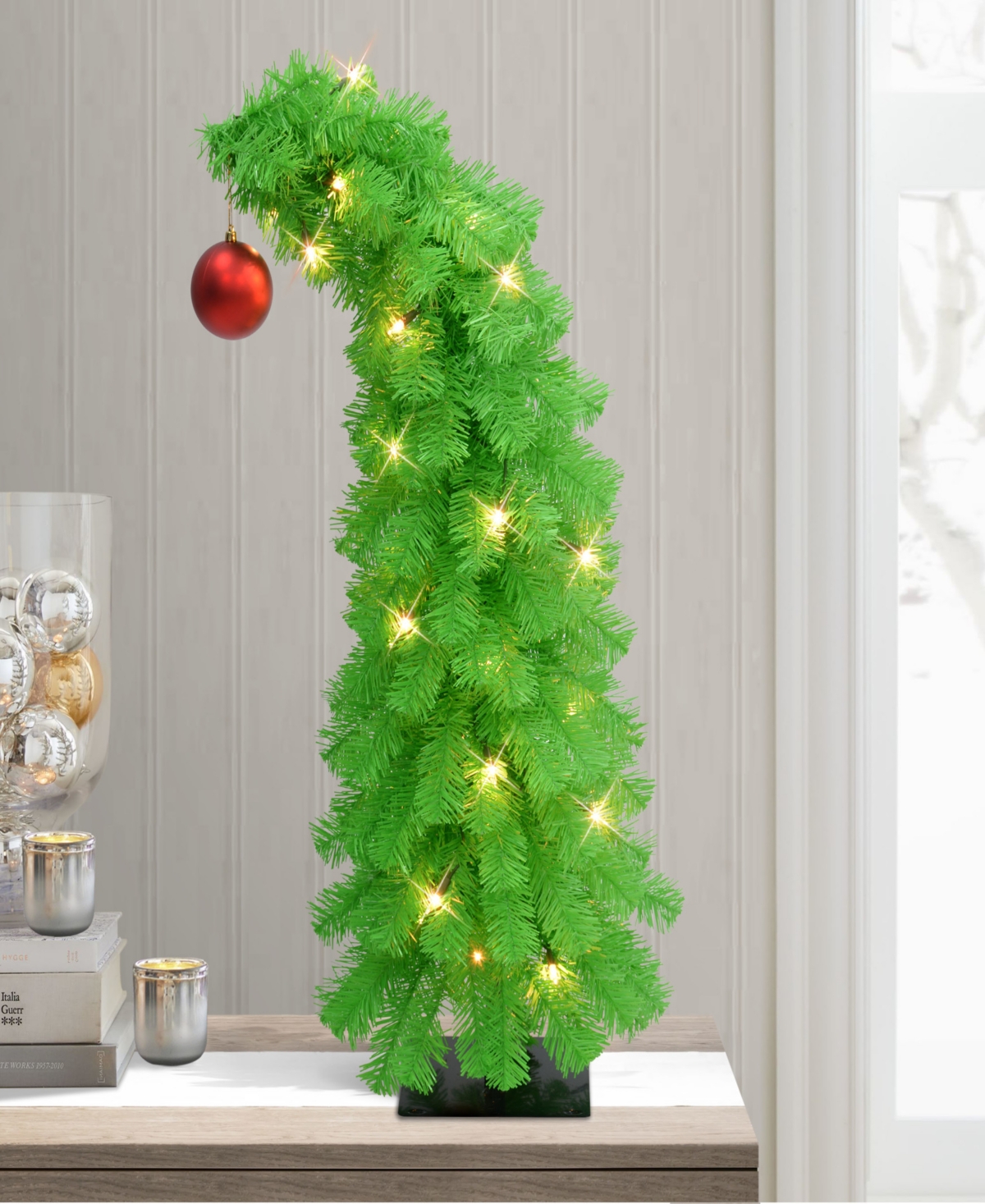 Puleo 3' Pre-lit Artificial Whimsical Christmas Tree In Green
