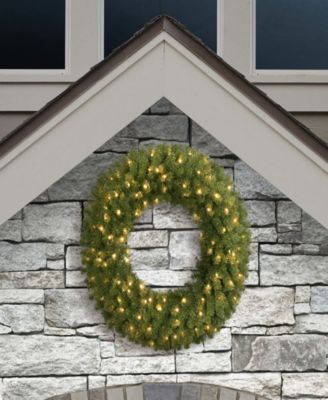 Puleo 36" Pre-Lit Artificial Utah Spruce Wreath with Warm White LED Lights