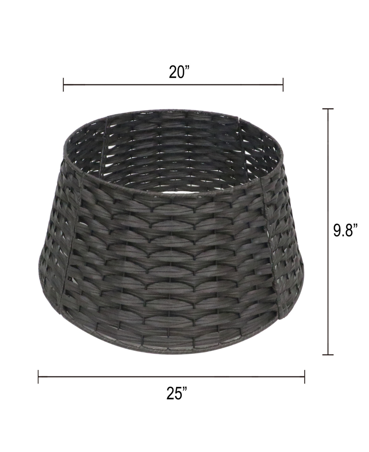 Puleo 25" Round Christmas Tree Collar Skirt In Brown