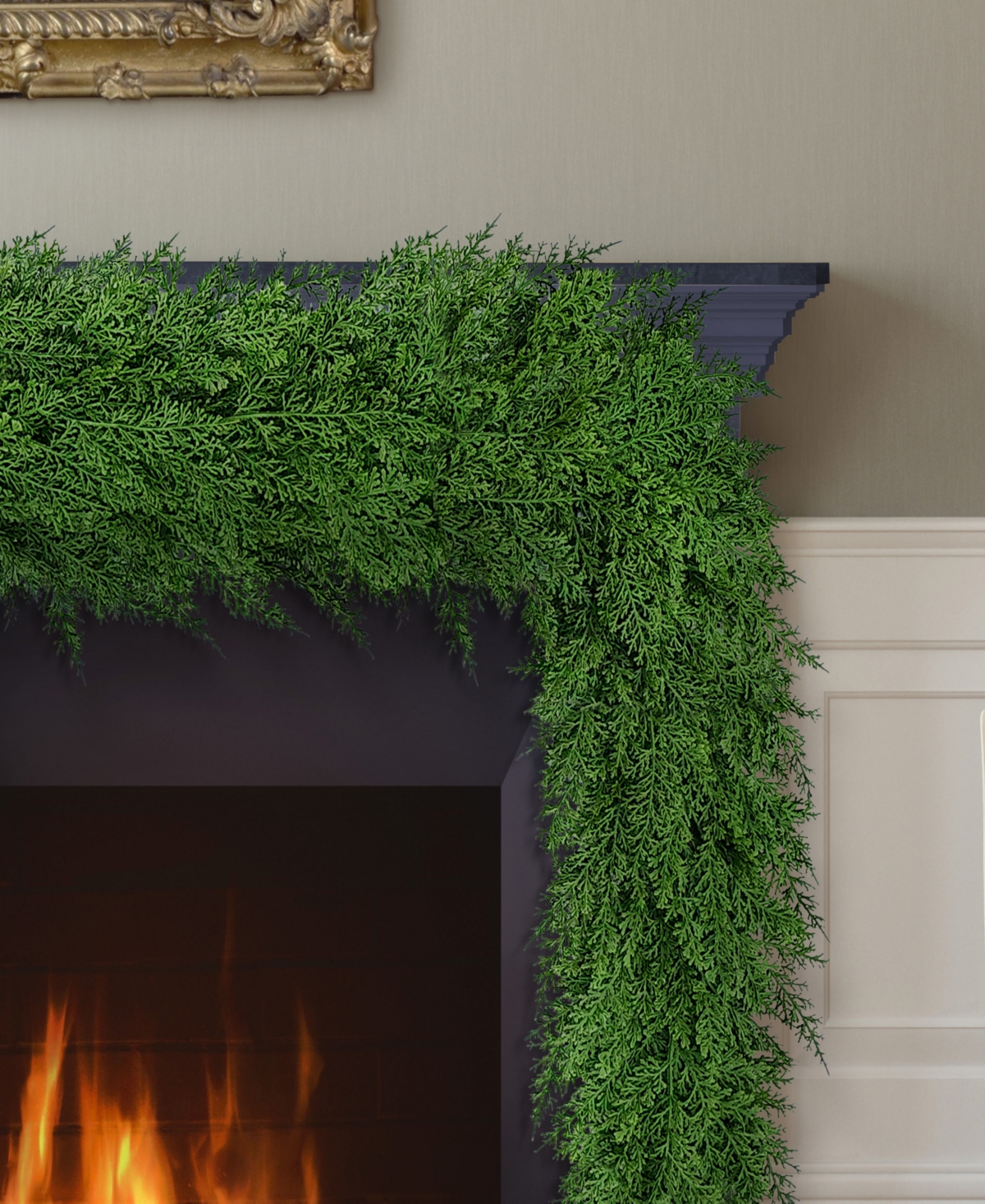 Puleo 20' X 10" Soft Artificial Christmas Garland In Green