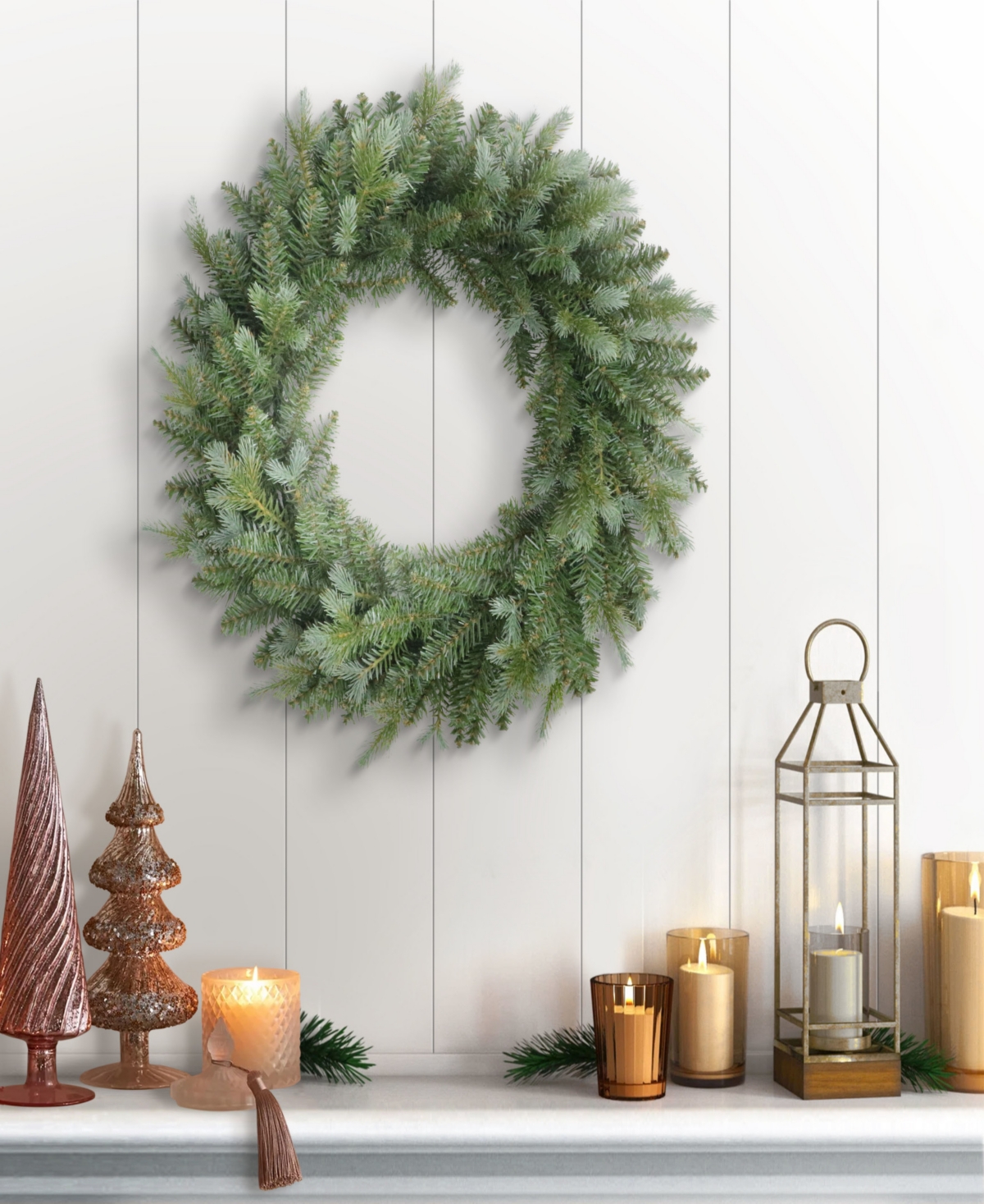 Puleo 24" Linden Fir Artificial Christmas Wreath In Green