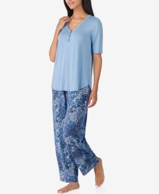 Women's 2-Piece V-Neck Top and Pants Pajama Set