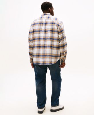 Men's Big and Tall Tartan Check Regular Fit Shirt