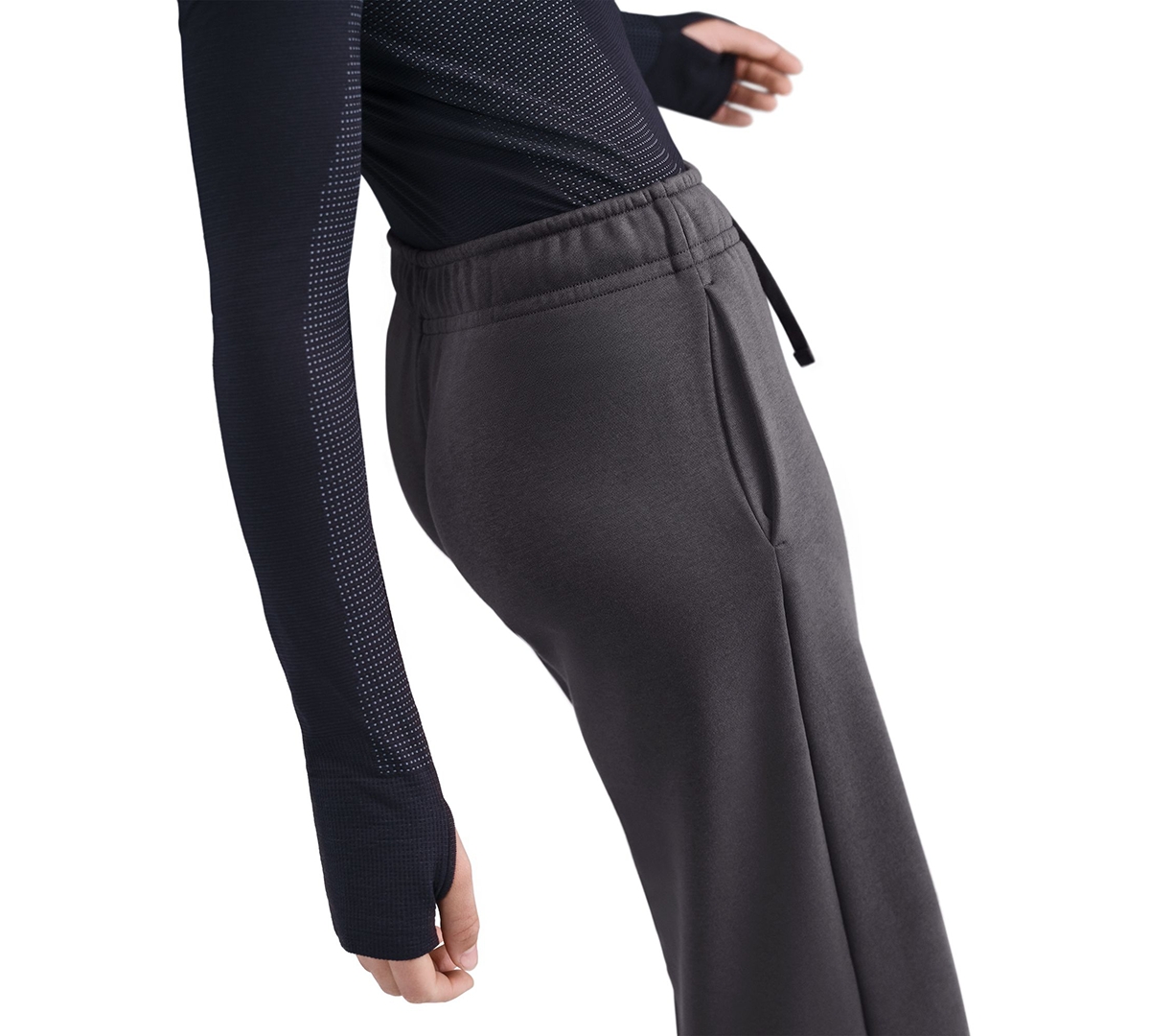 Nike Sportswear Women's Mid-rise Wide Leg Sweatpants In Gray
