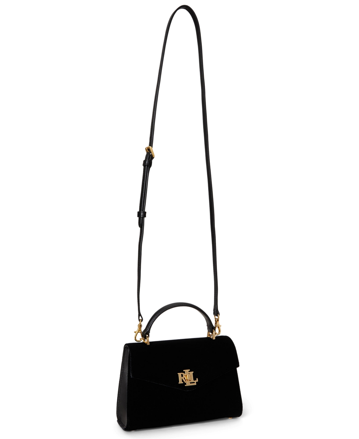 Ralph Lauren Farrah Small Satchel Bag In Black
