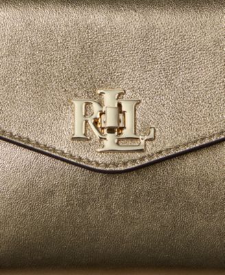 Metallic Leather Small Farrah Satchel Bag