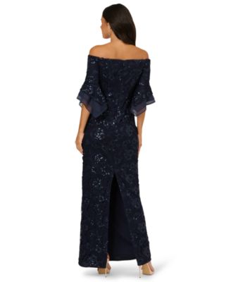 Women's Sequin Lace Off-The-Shoulder Dress