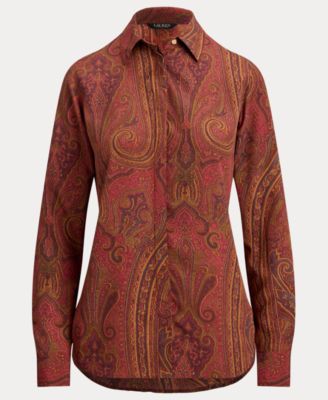 Women's Classic Fit Paisley Print Shirt