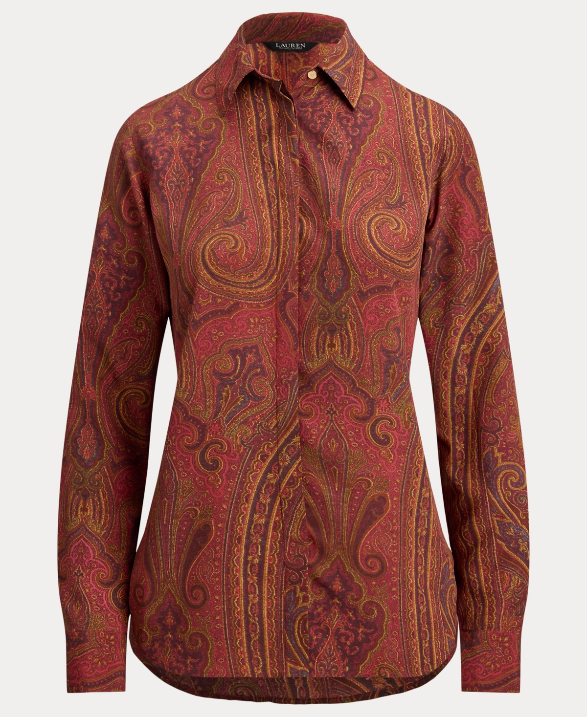 Ralph Lauren Women's Classic Fit Paisley Print Shirt In Multi