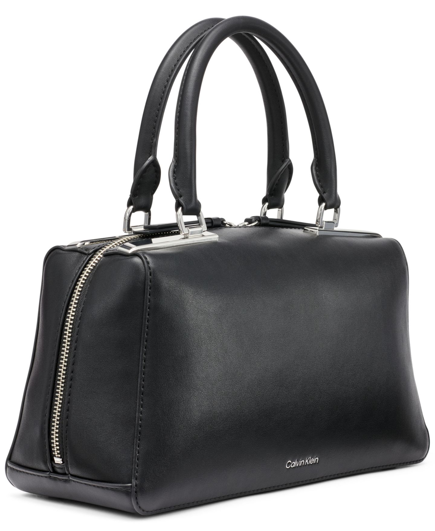 Женская сумка Calvin Klein Lori Top Zipper Convertible Satchel, цвет: Чёрный — фото 3