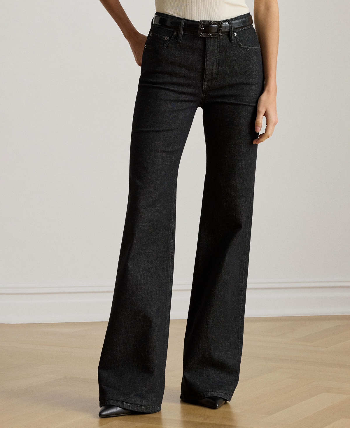 Ralph Lauren Women's High Rise Flare Jeans In Green
