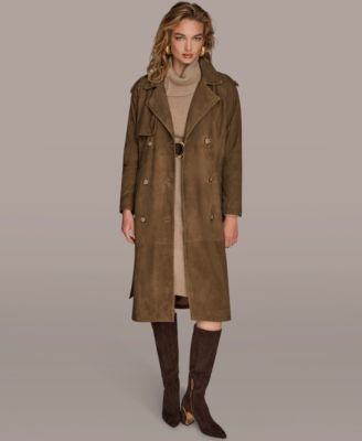 Women's Double Breasted Belted Trench Coat