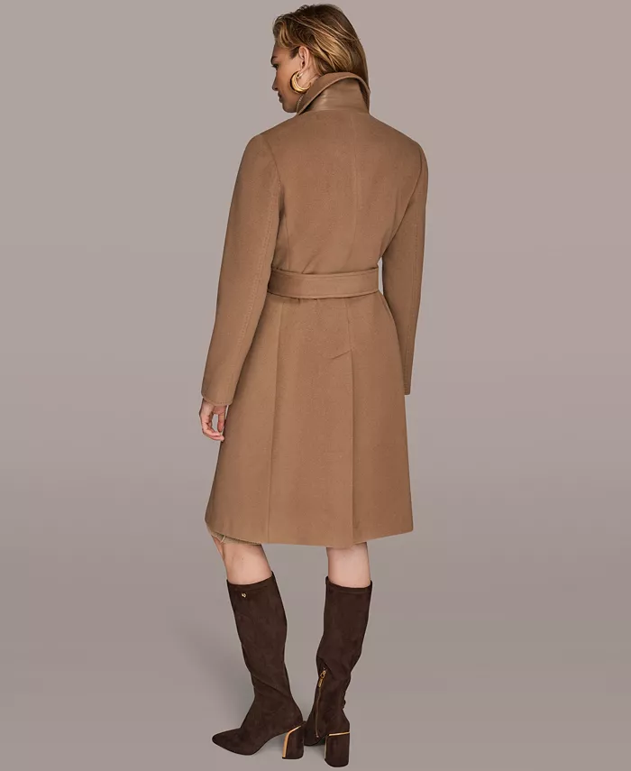 Women's Notch Collared Belted Coat - thumbnail 5