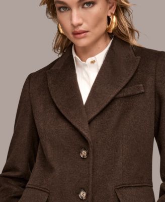 Women's Single-Breasted Stitch Trimmed Coat