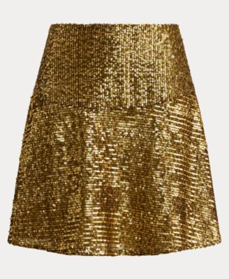 Women's Sequin Detail A-Line Skirt