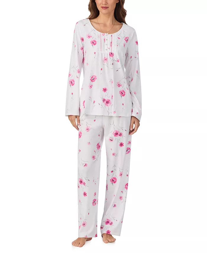 Women's Brushed Cotton Jersey Long Sleeve Pajama Set