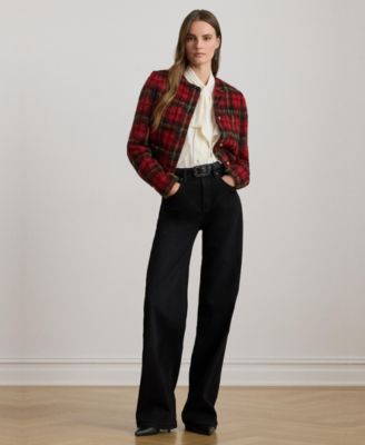 Women's Plaid Long Sleeve Jacket