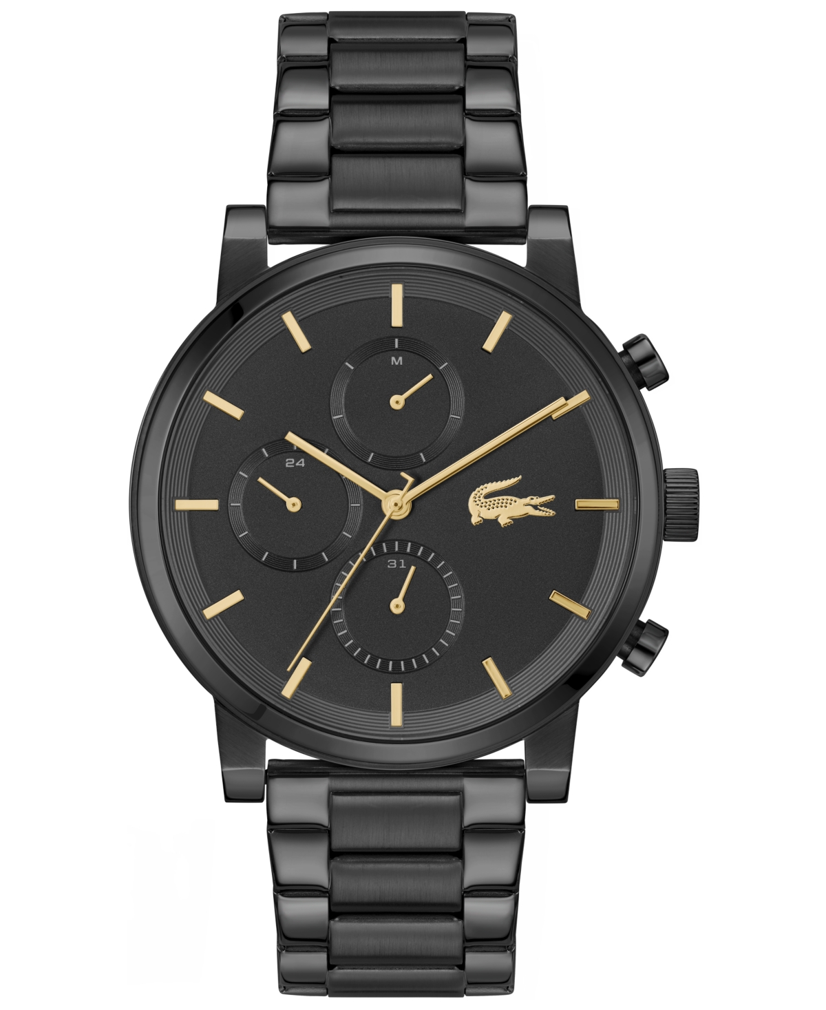 Lacoste Men's Replay Ionic Plated Black Stainless Steel Bracelet Watch, 44mm