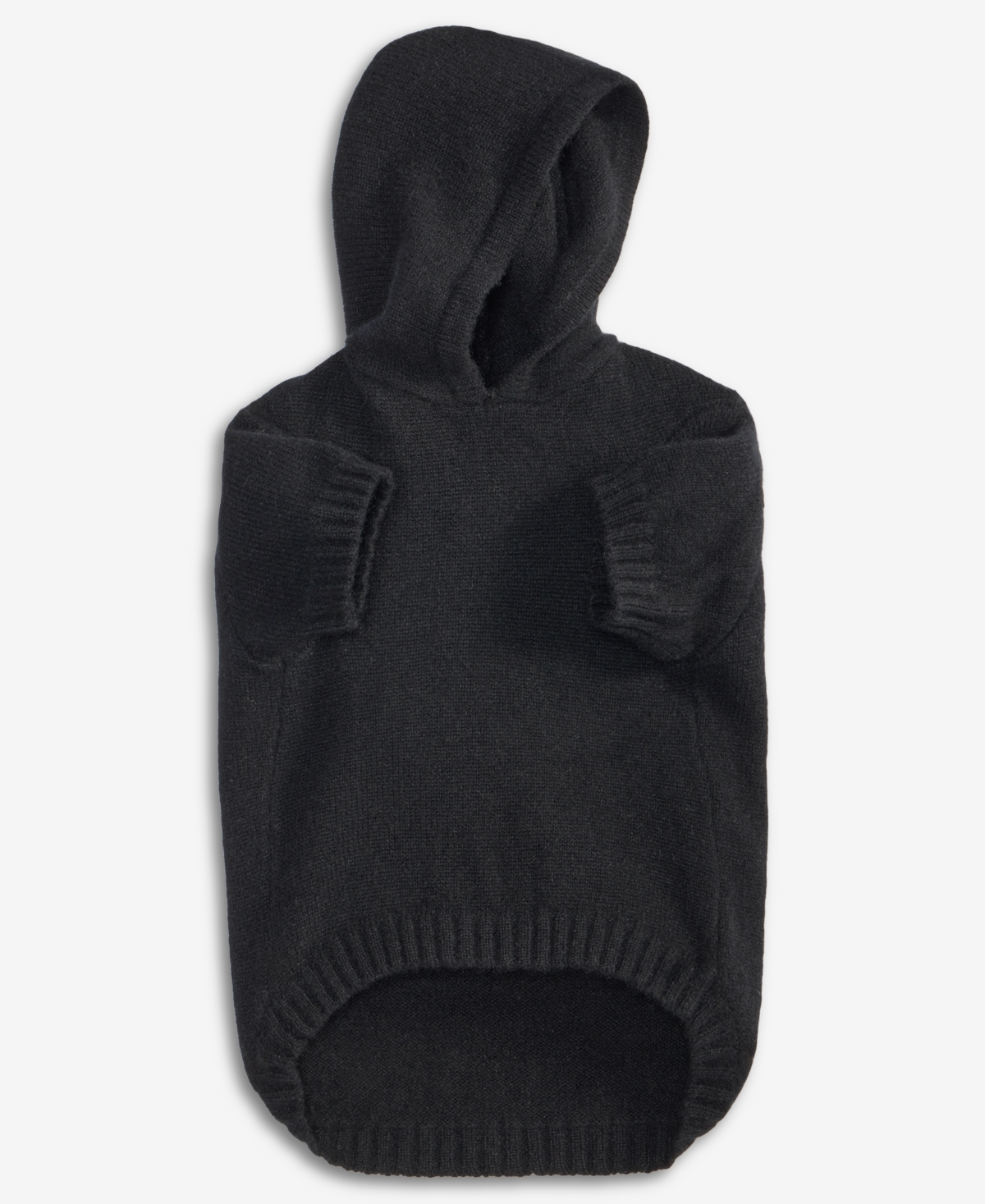 Charter Club Cashmere Solid Hooded Dog Sweater, Macy's Exclusive In Black