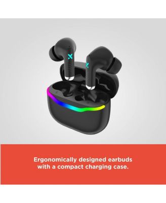 Wireless Gaming Earbuds with Noise Cancelation and RGB LED Lights With 22 Hour Playtime 3304452 Black