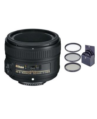 50mm f/1.8G AF-S NIKKOR Lens with ProOptic 58mm Filter Kit
