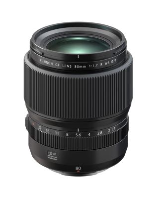 GF 80mm f/1.7 R WR Lens, Bundle with 77mm Filter Kit, Lens Wrap, Lens Shade, Pen Lens Cleaner and Cleaning Kit