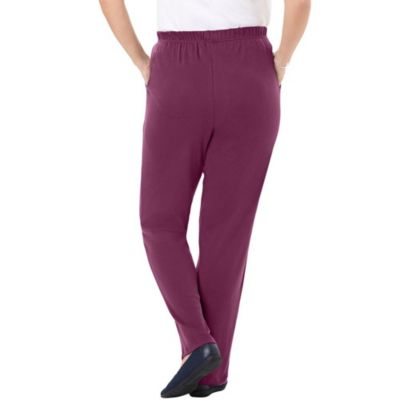 Plus Size Within 7-Day Knit Straight-Leg Pull-On Pants