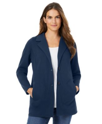 Plus Size Knit Blazer