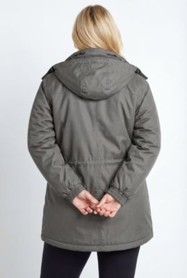 Plus Size Microfiber Parka