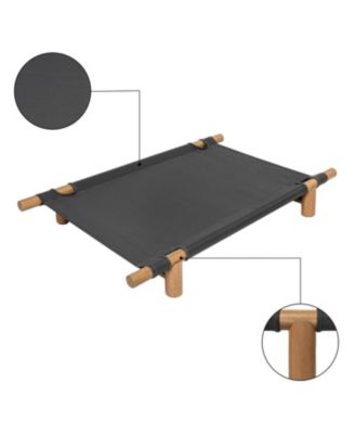 Chester Modern Minimalist Wood Frame Elevated Outdoor Dog Bed