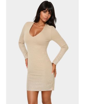Women's Ombre Crystal Mini Dress