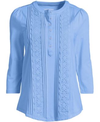 Women's 3/4 Sleeve Lightweight Jersey Embellished Top