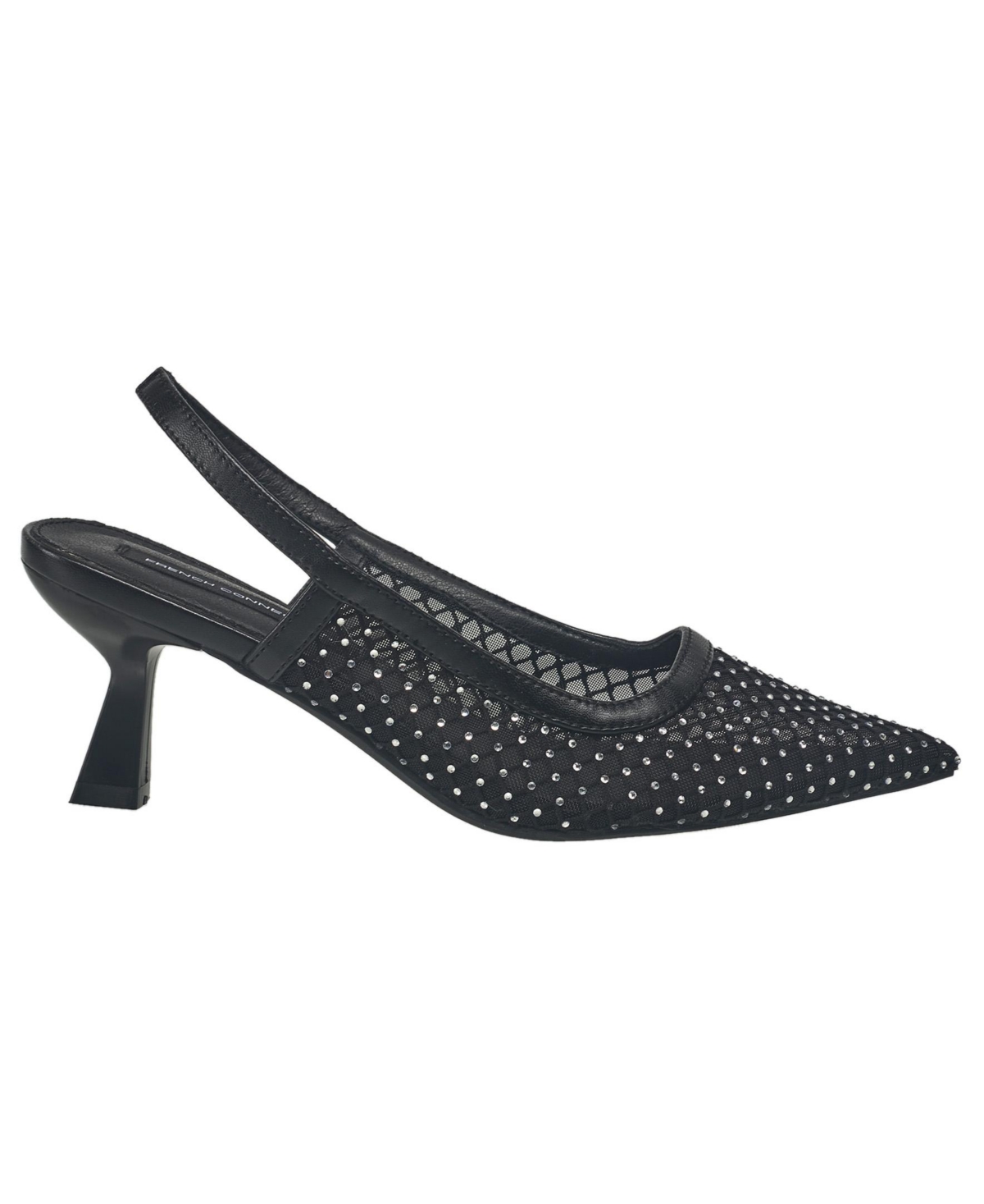 French Connection Women's Elea Mesh and Stone Slingback