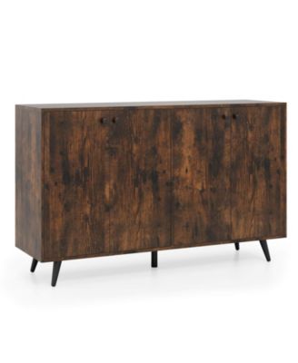 Buffet Sideboard Mid Century Modern 4-Door Storage Cabinet 50" Accent Cabinet