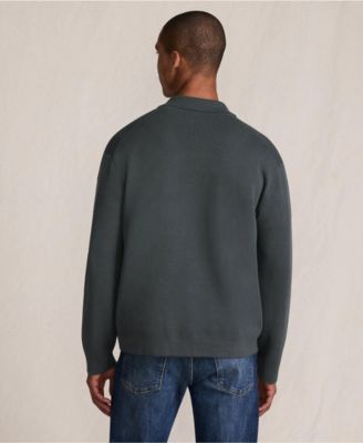 Men's Long Sleeve Fine Gauge Cotton Full Zip Chore Coat