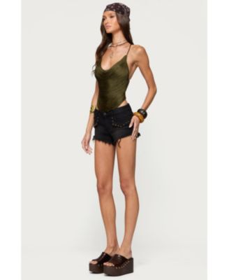 Women's Elenie Fringed Cowl Neck Top