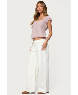 Women's Rhory Pinstripe Babydoll Top