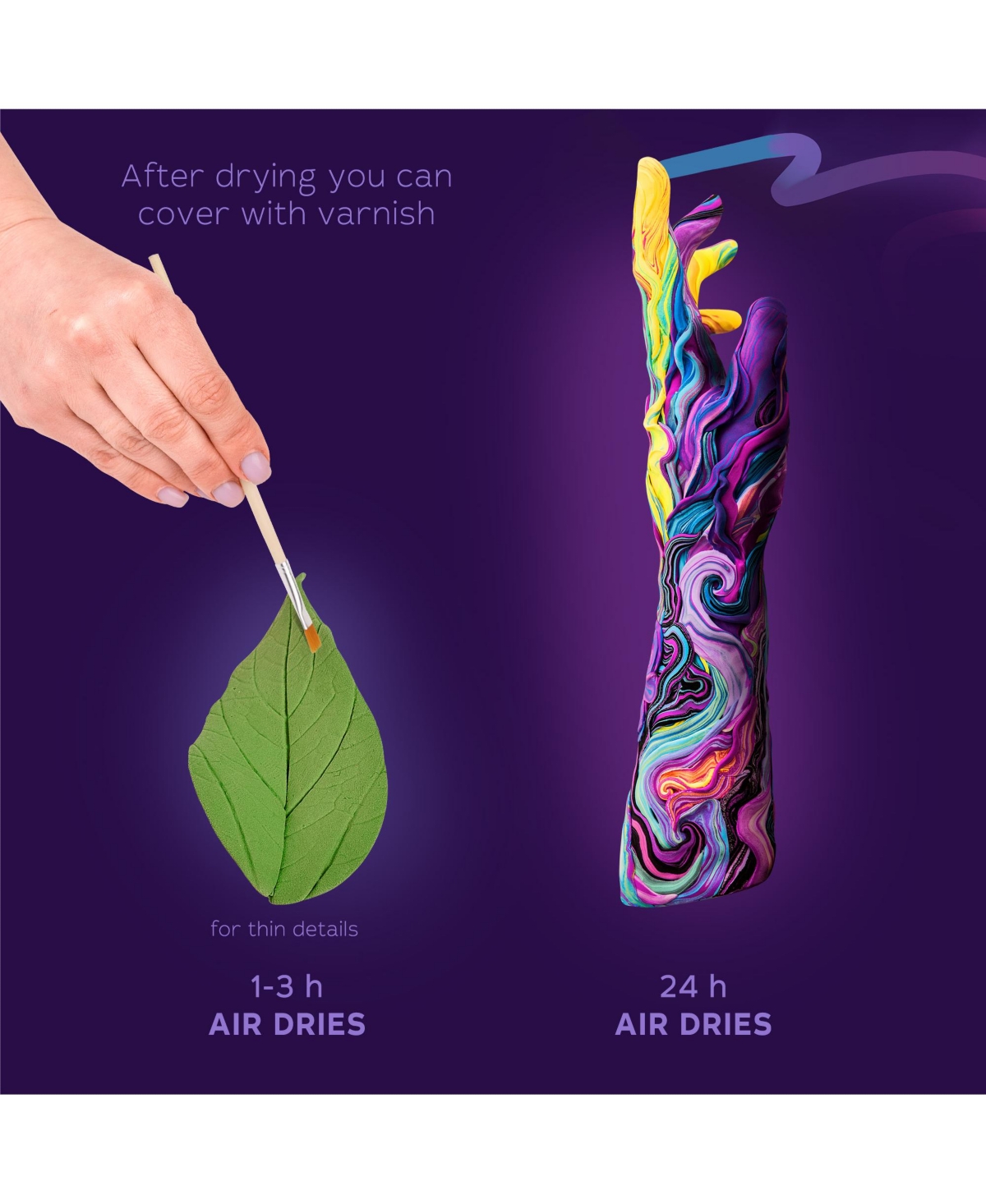 Wise Elk Okto Air-Dry Clay Compound – Colours L Air Clay Compound White (nan)