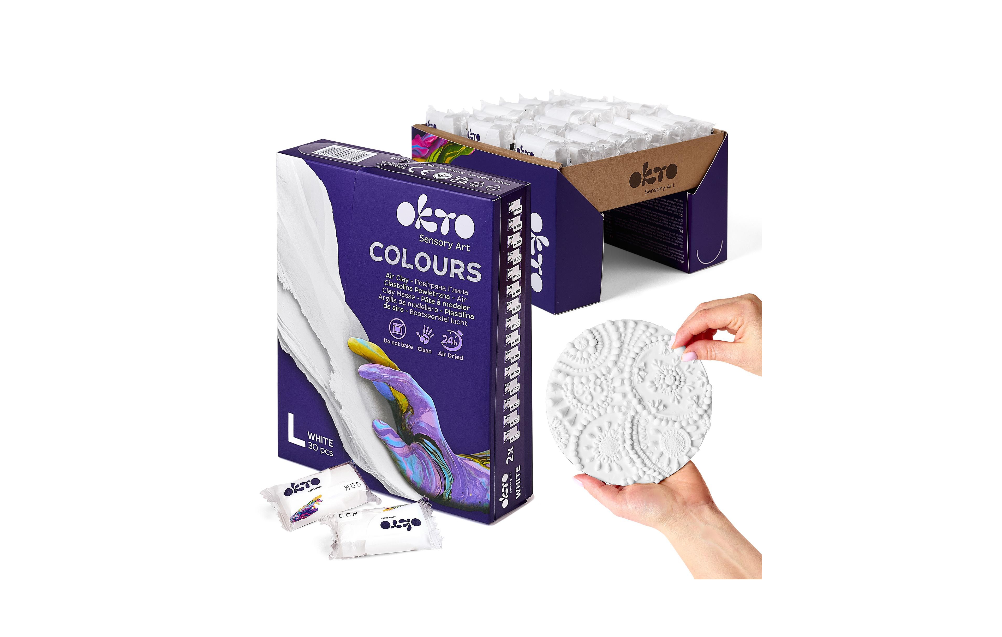 Wise Elk Okto Air-Dry Clay Compound – Colours L Air Clay Compound White (nan)