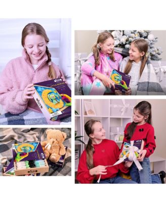 OKTO Air-Dry Clay Little Worlds – Bunny on the Moon — (8.3 x 8.3 in)