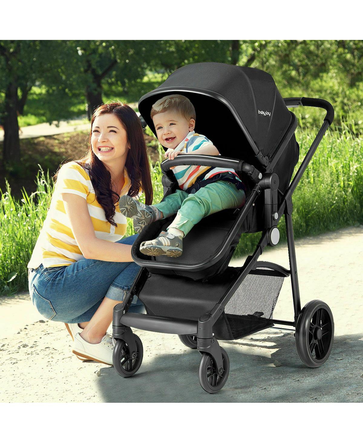 Costway 2 In1 Foldable Baby Stroller Kids Travel Newborn Infant