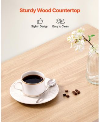 Kitchen Island Cart with Rolling Storage Table and Single Door Cabinet