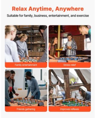 Folding Foosball Soccer Game Table Standard Size for Indoor Home Play