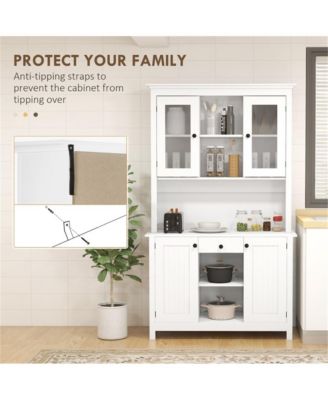 Spacious Kitchen Storage Cabinet with Doors and Shelves for Pantry Organization