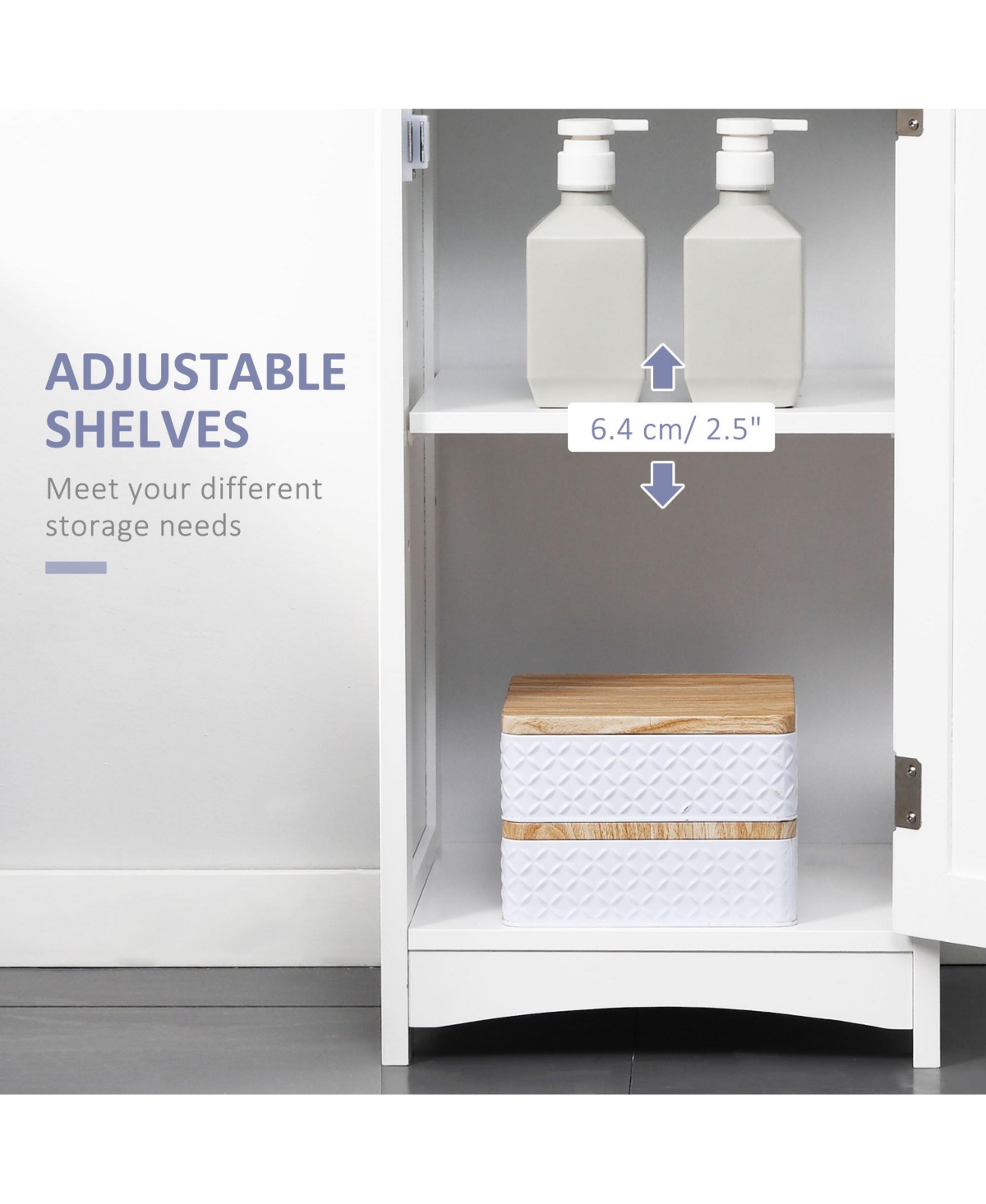 Space Saving Bathroom Storage Cabinet with Strong Design for Towels and Essentials