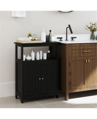 23.5&amp;#x22; MDF &amp; Engineered Wood Moisture-Resistant Surface, Shelves &amp; Compact Design Freestanding Bathroom Floor Cabinet