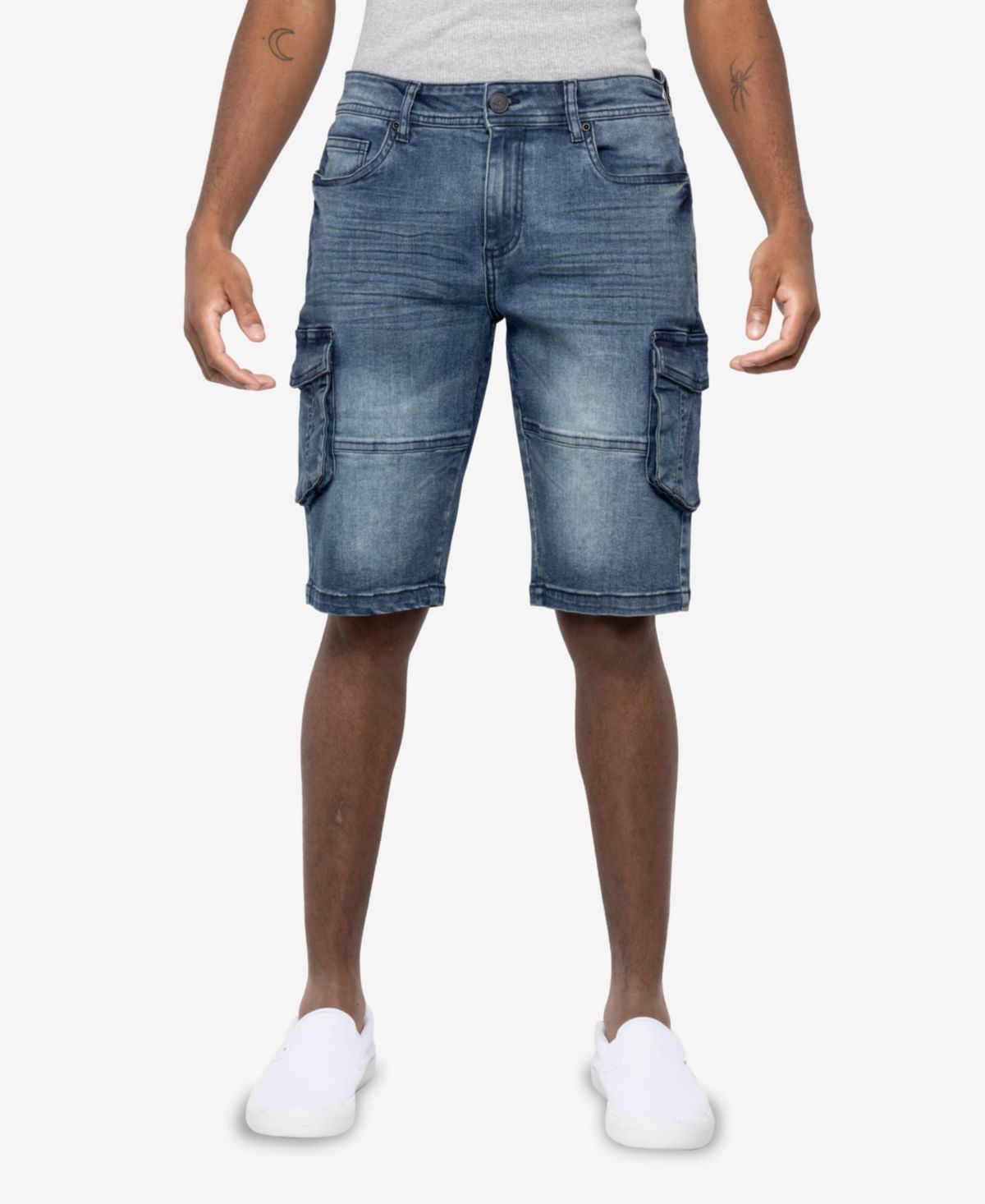 Мужские джинсовые шорты-карго длиной 12 дюймов