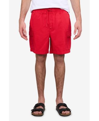 Men's 6 Inches Elastic Pull On Waistband Twill Cargo Shorts