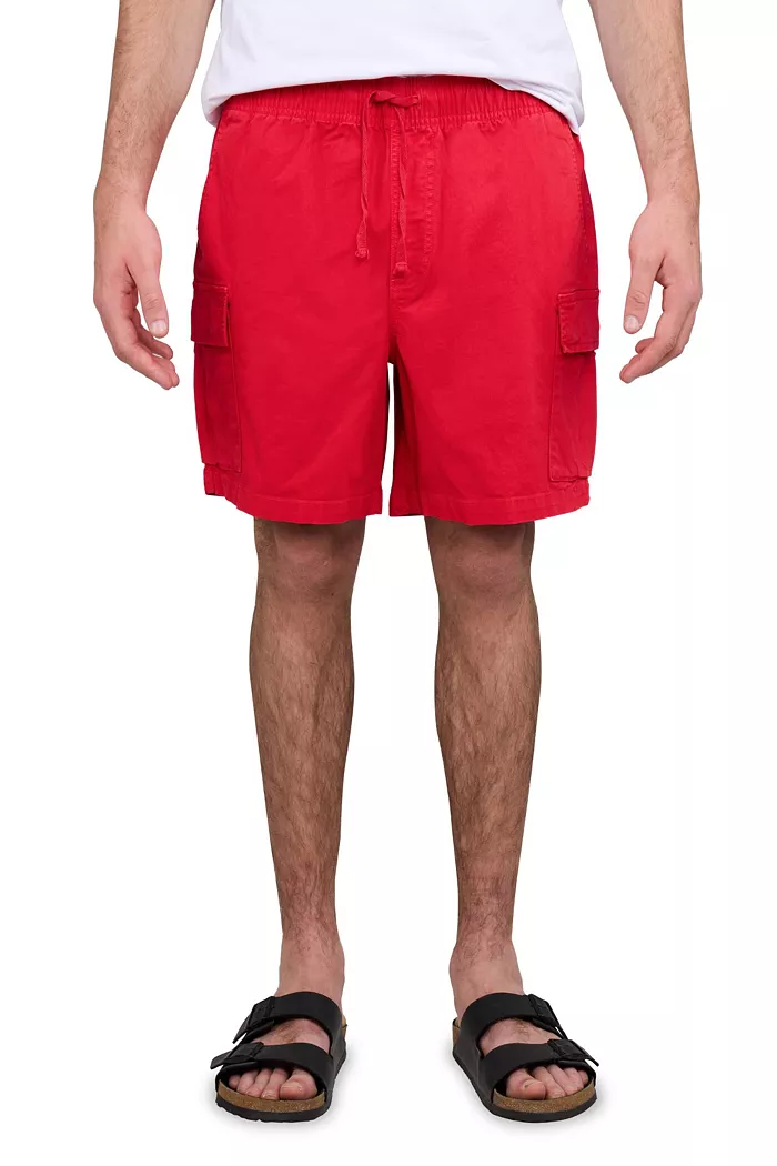 Men's 6 Inches Elastic Pull On Waistband Twill Cargo Shorts - thumbnail 4